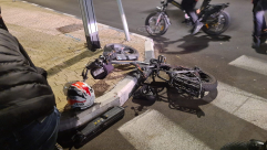 يافا: اصابة طفيفة لسائق دراجة هوائية بحادث طرق